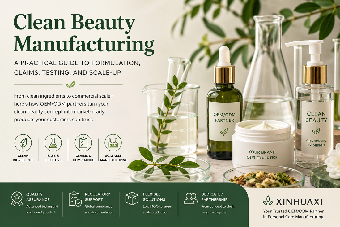 Clean Beauty Manufacturing: formulation, claims, testing, and scale-up