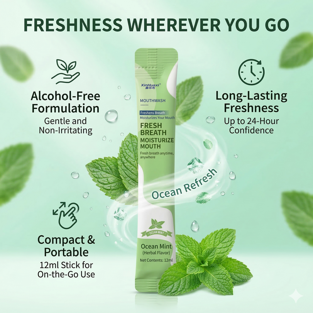 Alcohol-Free Mouthwash Stick - Ocean Mint