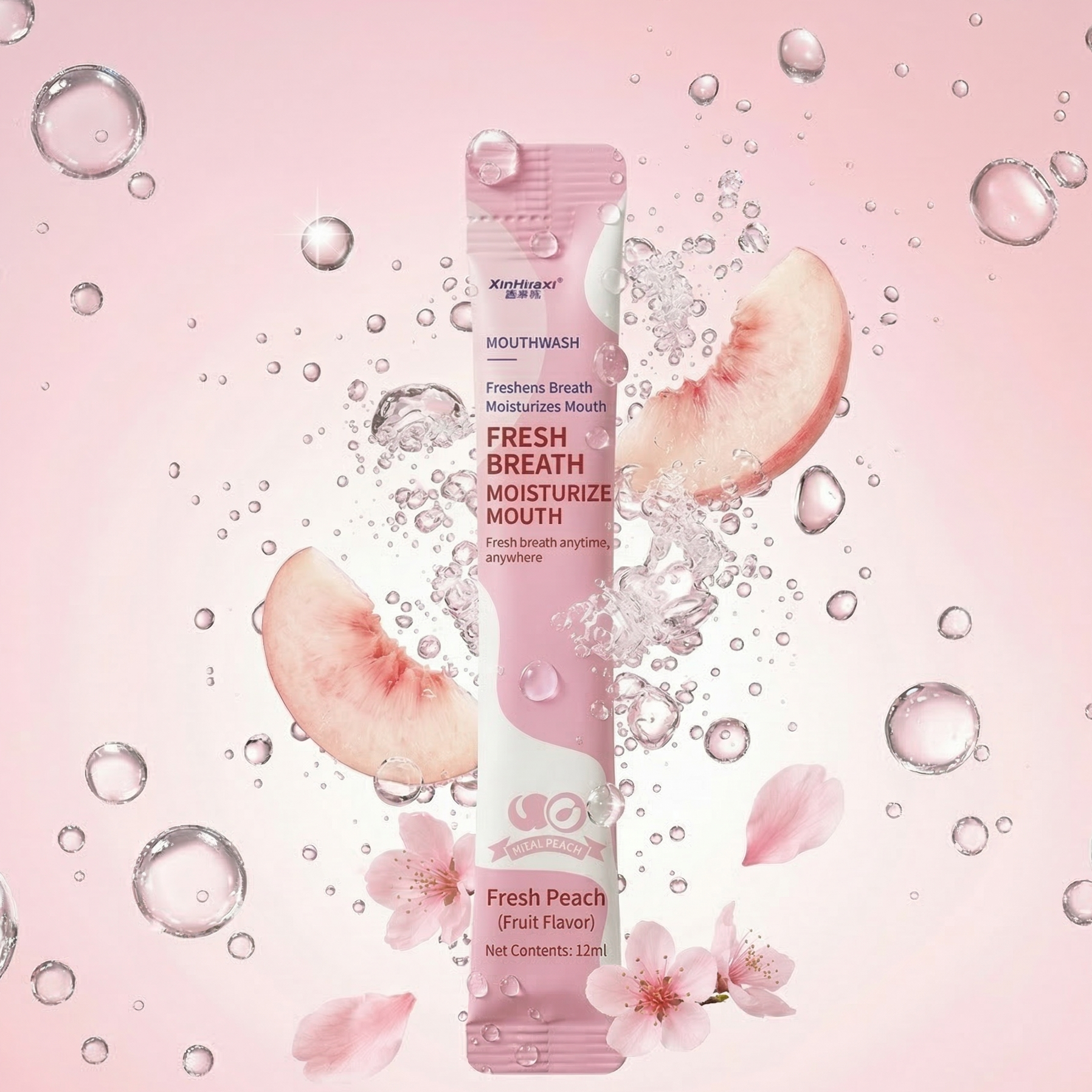 Alcohol-Free Mouthwash Stick - Fresh Peach