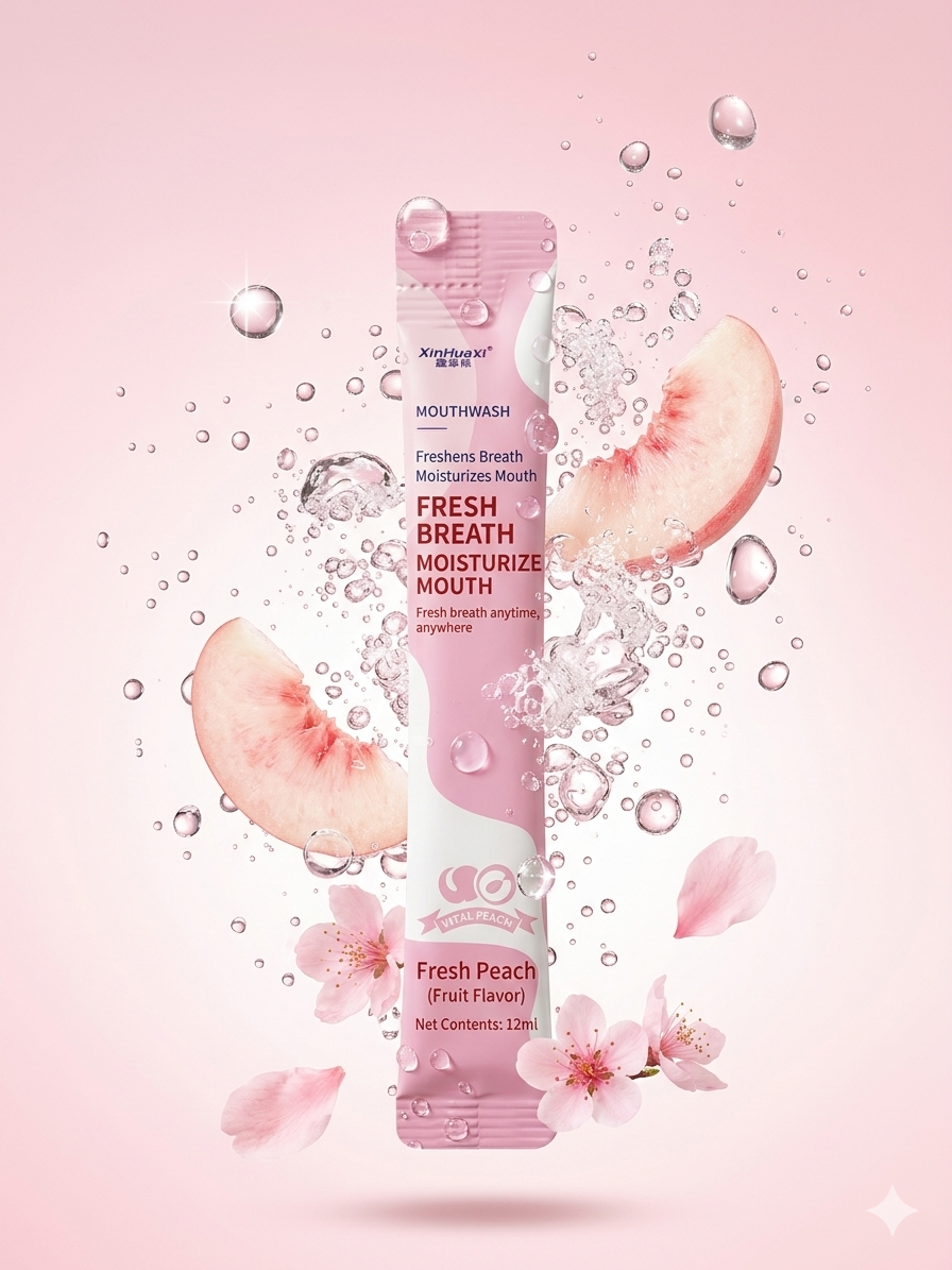 Fresh Peach alcohol-free mouthwash stick